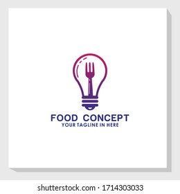 smart food logo concept template, restaurant, food concept logo vector