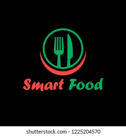 Smart food logo. Vector illustration.