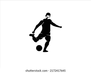 diseño de ilustración vectorial de jugador de fútbol inteligente