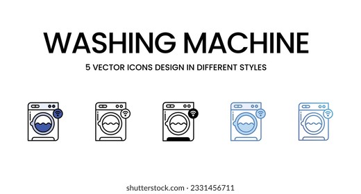 Smart Fridge Icon Design in Five style with Editable Stroke. Line, Solid, Flat Line, Duo Tone Color, and Color Gradient Line. Suitable for Web Page, Mobile App, UI, UX and GUI design.