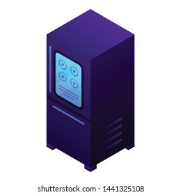 Smart fridge icon. Isometric of smart fridge vector icon for web design isolated on white background