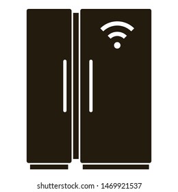 Smart fridge icon. Simple illustration of smart fridge vector icon for web design isolated on white background