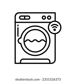 Smart Fridge icon. Vector stock illustration.