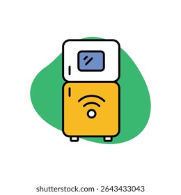 Ilustração de estoque de vetor de ícone Smart Fridge