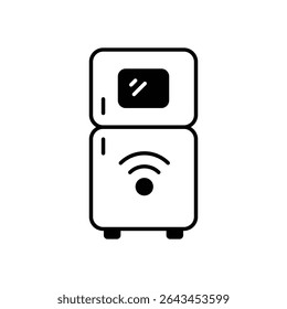 Smart Fridge Icon vector stock illustration