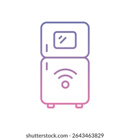 Smart Fridge Icon vector stock illustration