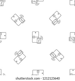 Smart fridge pattern seamless vector repeat geometric for any web design