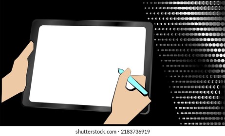 smart gadget mockup background illustration in vector format