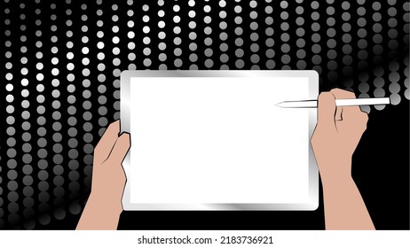 smart gadget mockup background illustration in vector format