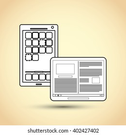 smart gadgets design, vector illustration