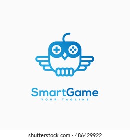 Smart game logo template design. Vector illustration.