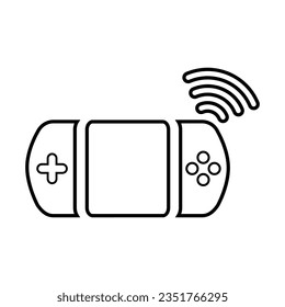 Smart Gamepad Icon In Outline Style