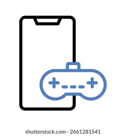 Smart Gaming Outline bold Vector Icon which can be easily modified or Edited 