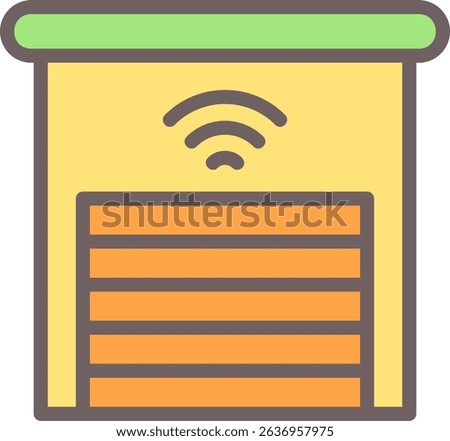 Smart Garage Door Opener Filled Style Icon Design