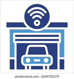 Smart Garage Icon Element For Design