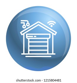 Smart garage icon. Outline smart garage vector icon for web design isolated on white background
