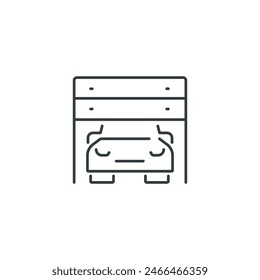 Icono de garaje inteligente, Ilustración vectorial