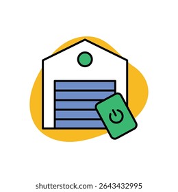 Smart Garage Opener Icon vector stock illustration