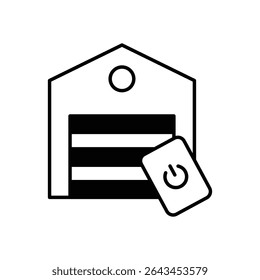 Smart Garage Opener Icon vector stock illustration
