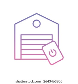 Smart Garage Opener Icon vector stock illustration