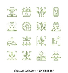 Iconos de tecnología de jardín inteligente