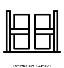 Smart gate system icon. Outline Smart gate system vector icon for web design isolated on white background