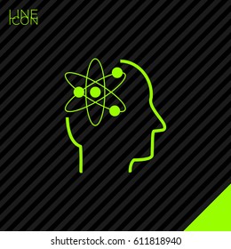 smart genius line vector icon
