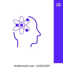smart genius line vector icon