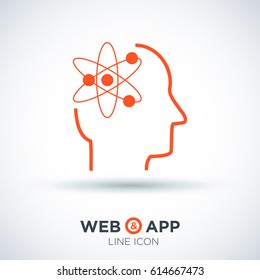 smart genius line vector icon