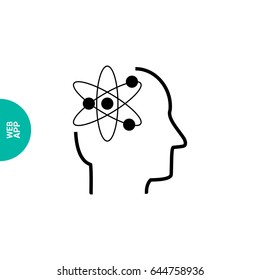 smart genius line vector icon
