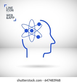 smart genius line vector icon