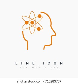 smart genius line vector icon