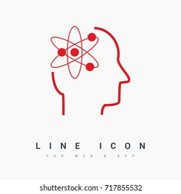 smart genius line vector icon