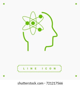 smart genius line vector icon