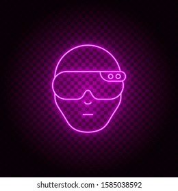 Smart, glass, vector, neon icon illustration isolated sign symbol- Neon vector icon