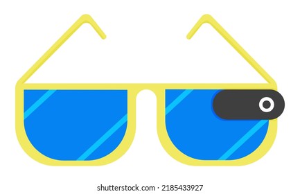 Smart glasses. Augmented reality equipment. Flat style. Vector illustration