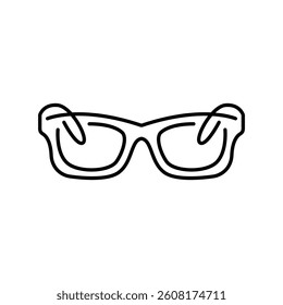 smart glasses black line icon for digital and print projects.  Minimal clean icons for apps and websites. Modern simple icons for UI UX and branding