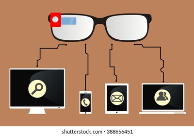 smart glasses are connected to devices