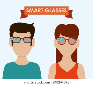 smart glasses design, vector illustration eps10 graphic 