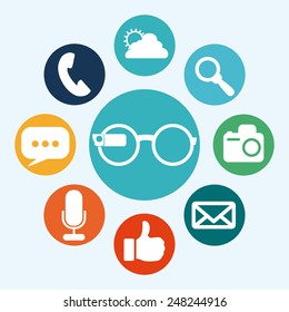 smart glasses design, vector illustration eps10 graphic 