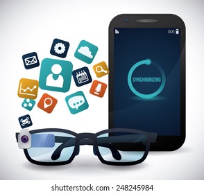smart glasses design, vector illustration eps10 graphic 