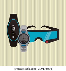 smart glasses design, vector illustration
