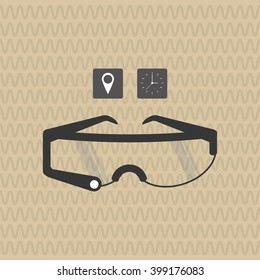 smart glasses design, vector illustration