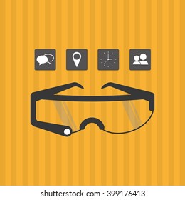 smart glasses design, vector illustration