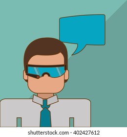 smart glasses design, vector illustration