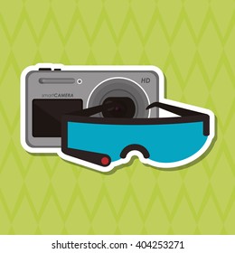 smart glasses design, vector illustration