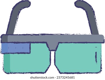 Smart Glasses hand drawn vector illustration