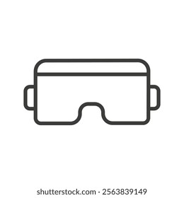 Smart Glasses Icon Depicting Futuristic Eyewear in Black and White