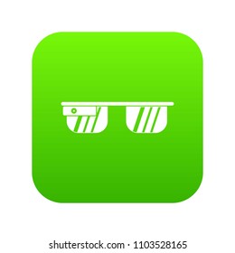 Smart glasses icon digital green for any design isolated on white vector illustration