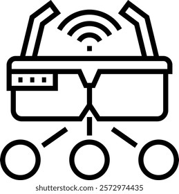 Smart Glasses Icon Element For Design